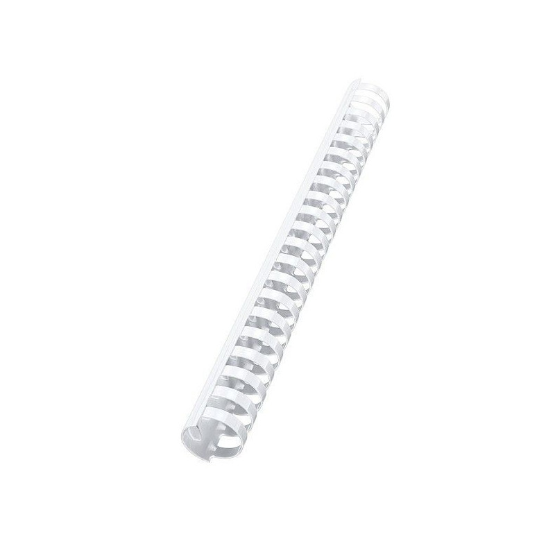 Reliure Spirale en PVC , 50 Pcs. Blanc