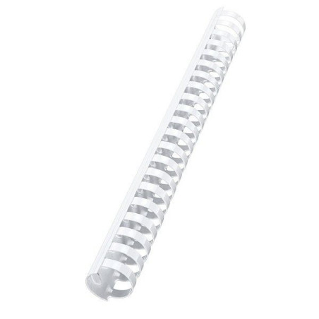 Reliure Spirale en PVC , 50 Pcs. Blanc