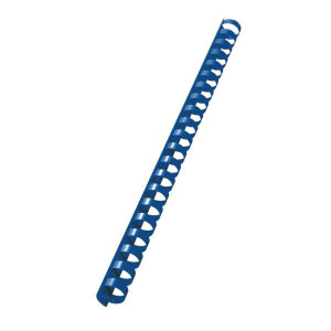 Baguettes de reliure plastiques, rondes Bleu, 14mm