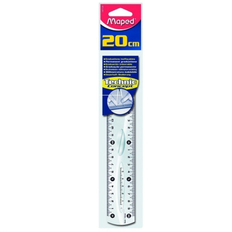 Maped 147120 règle 20 cm Plastique Transparent