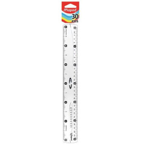 Maped 26005 règle 30 cm Plastique Transparent