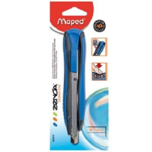 Maped 86010 couteau à lame rétractable Noir, Bleu, Argent Couteau à lame universelle