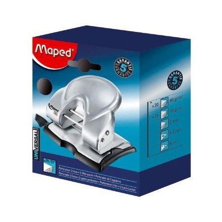 Maped 562000 perforateur papier 25 feuilles Noir, Argent