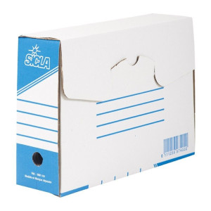 Boite Archive 34,7x25 Dos 10 Cm Mm Standard En Carton Ondulé Blanchi
