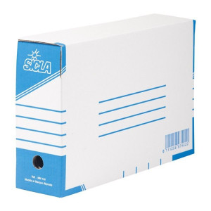 Boite Archive 34,7x25 Dos 10 Cm Mm Standard En Carton Ondulé Blanchi