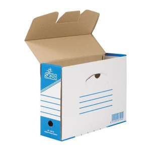 Boite Archive 34,7x25 Dos 10 Cm Mm Standard En Carton Ondulé Blanchi
