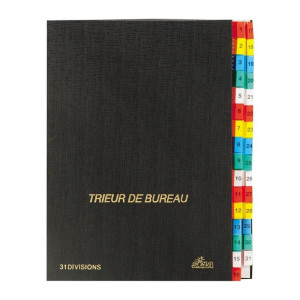 Trieur de bureau en simili cuir