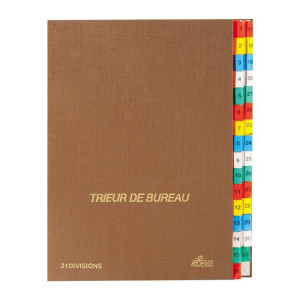Trieur de bureau en simili cuir