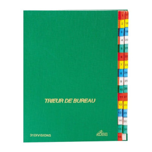 Trieur de bureau en simili cuir