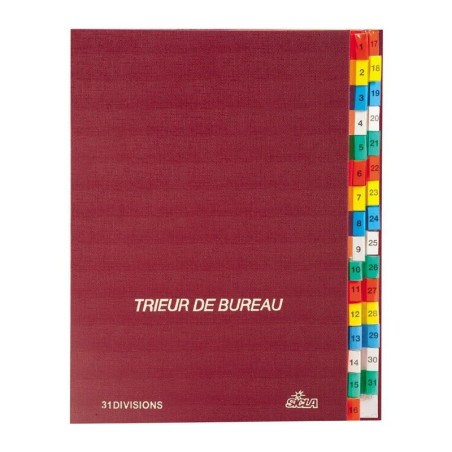 Trieur de bureau en simili cuir