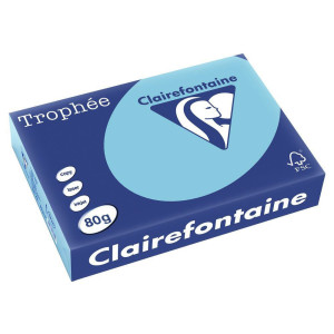 Papier Trophée - bleu alizé - teinte vive - 80 g - A4 - ramette de 500 feuilles