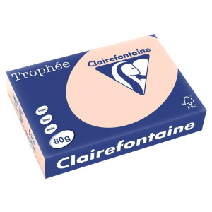 Papier Trophée - saumon - teinte pastel - 80 g - A4 - ramette de 500 feuilles