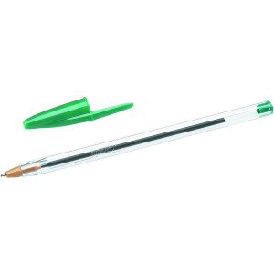 BIC Cristal Original Ecriture Stylos-Bille Pointe Moyenne (1,0 mm) - Design Fonctionnel - Couleur Verte, Boîte de 50