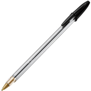 BIC Cristal Original Stylos-Bille (Pointe Moyenne (1 mm) / Parfait pour l'Ecole et au Bureau) - Noir, Boîte de 50