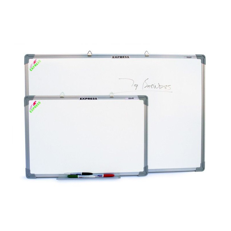 Tableau Blanc Magnétique, avec cadre en aluminium et porte-marqueurs