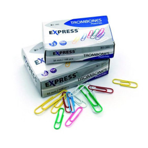 Trombones 33 mm plastifiés EXPRESS XO-380